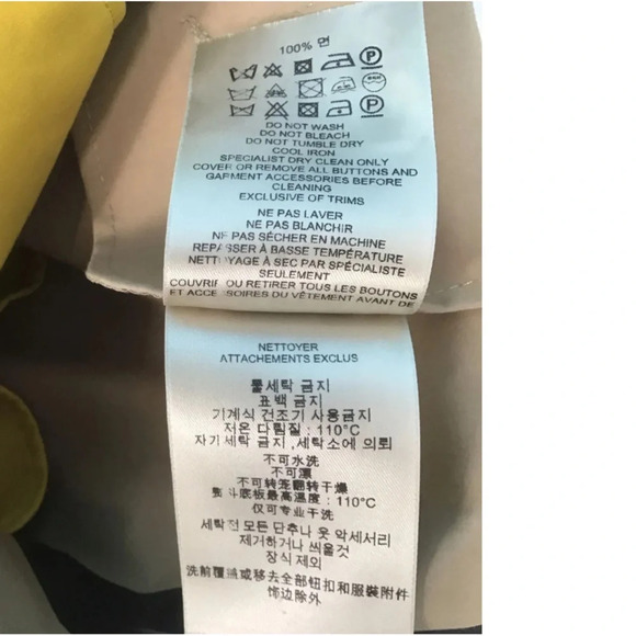 Burberry Women's Yellow Button Down Trench Coat Size-10 - Picture 9 of 9